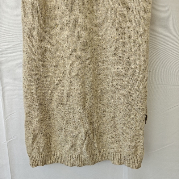 Brochu Walker Hi Low Sleeveless Linen Blend Beige Speckled Sweater Size Small - Picture 9 of 10
